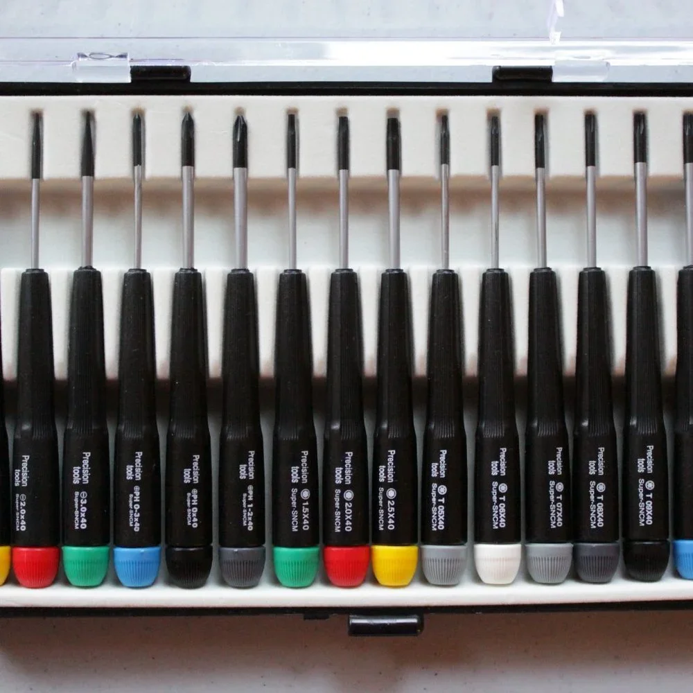 New 15 pcs Precision Screwdriver Tool Set Flat Blade, Phillips,Torks,Hex Key - Picture 11 of 11